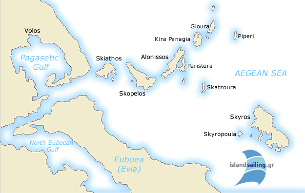 The Sporades itineraries - Sailing information and suggestions on the Sporades islands Sailing routes