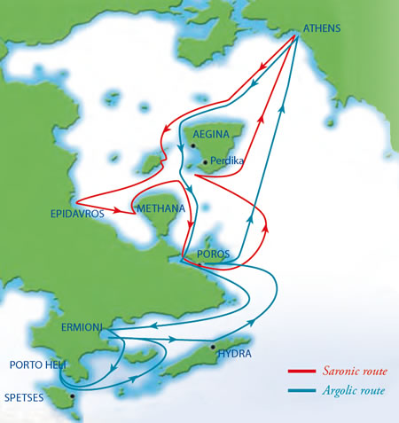 Saronic Golf Flotilla Itineraries