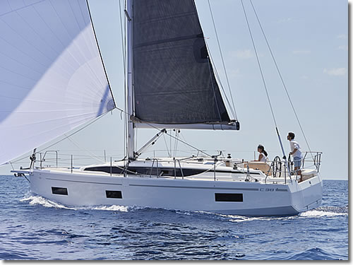 Rent the 3 cabins yacht Bavaria - C 38